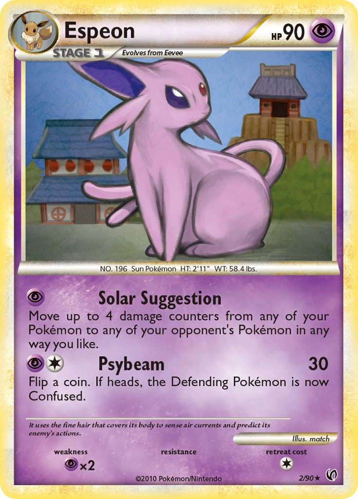 Espeon (2/90) (Cracked Ice Holo) (Theme Deck Exclusive) [HeartGold & SoulSilver: Unleashed] | Good Games Morley