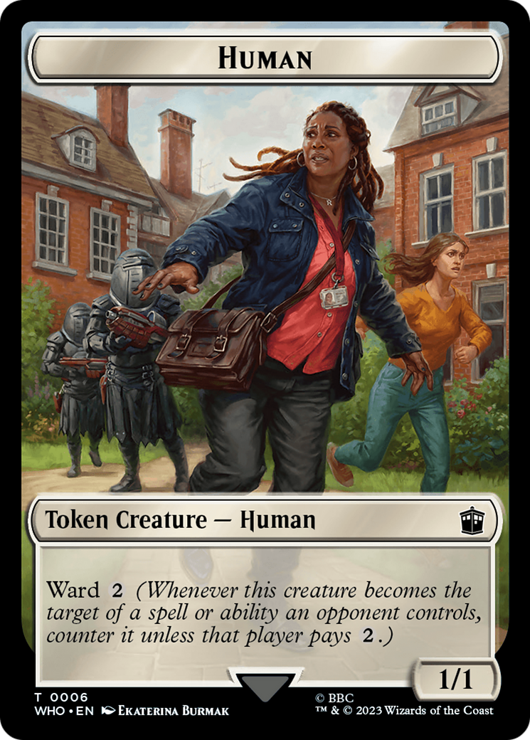 Human (0006) // Fish Double-Sided Token [Doctor Who Tokens] | Good Games Morley