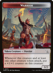 Warrior // Wrenn and Realmbreaker Emblem Double-Sided Token [March of the Machine Tokens] | Good Games Morley