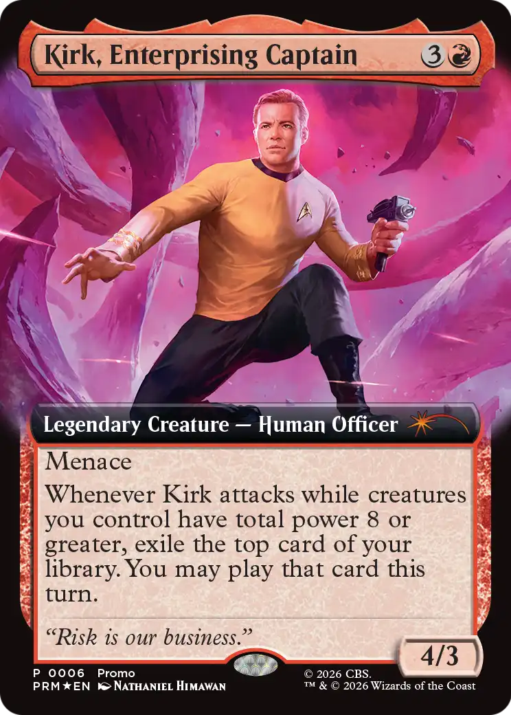 Kirk, Enterprising Captain (Extended Art) [Media Promos] | Good Games Morley