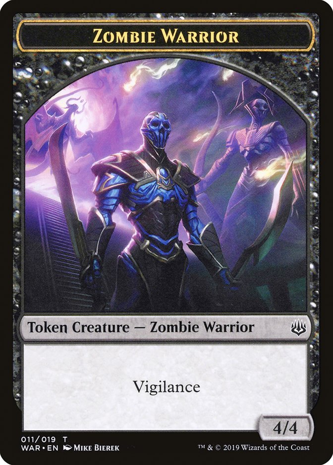 Zombie Warrior Token [War of the Spark Tokens] | Good Games Morley
