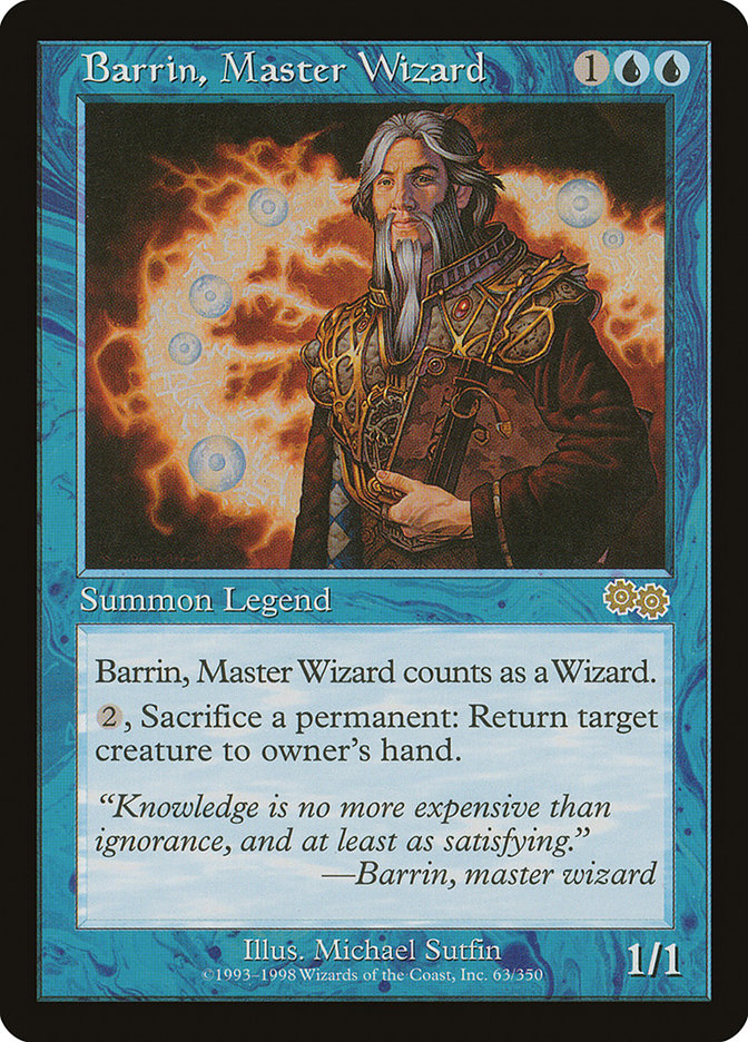 Barrin, Master Wizard 63/350 (Urza's Saga)  | Good Games Morley