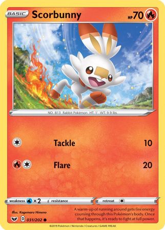 Scorbunny (031/202) (Premium Collection) [Sword & Shield: Base Set] | Good Games Morley