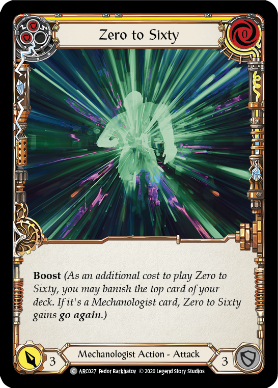 Zero to Sixty (Yellow) [U-ARC027] (Arcane Rising Unlimited)  Unlimited Normal | Good Games Morley