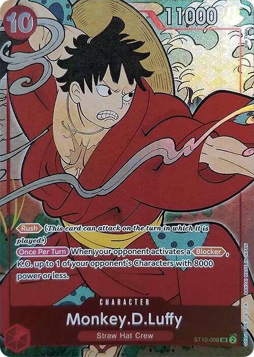 Monkey.D.Luffy (1st Anniversary) ST10-006 (One Piece Promotion Cards)  - Alternate Art Foil | Good Games Morley