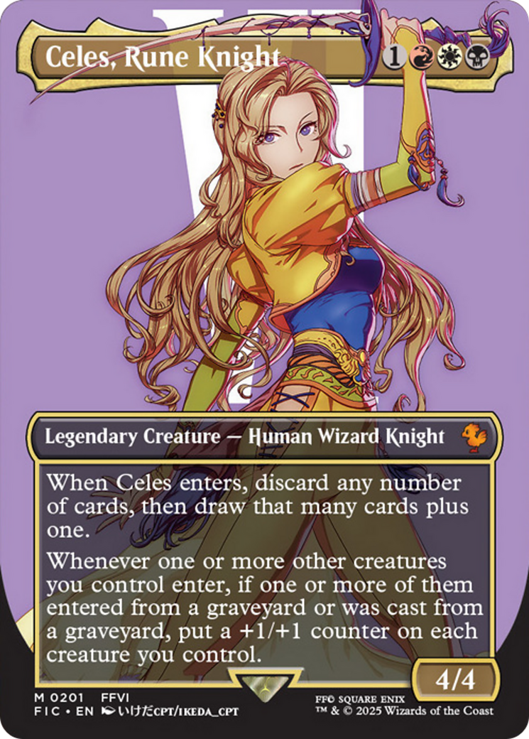 Celes, Rune Knight (Borderless) [FINAL FANTASY Commander] | Good Games Morley