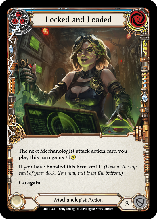 Locked and Loaded (Blue) [ARC034-C] (Arcane Rising)  1st Edition Normal | Good Games Morley