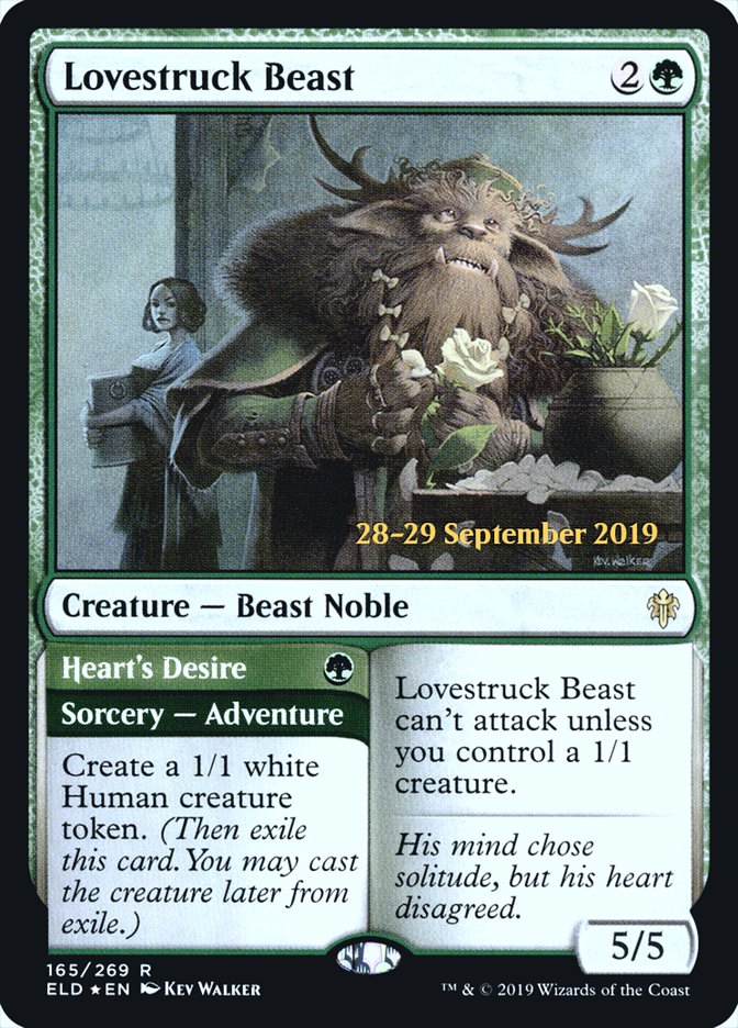 Lovestruck Beast // Heart's Desire [Throne of Eldraine Prerelease Promos] | Good Games Morley