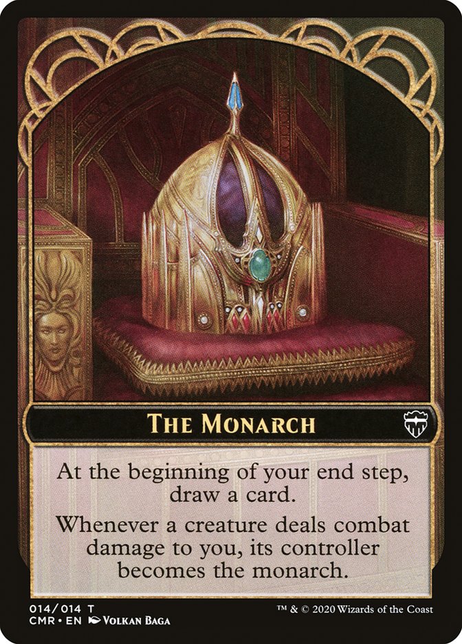 The Monarch // Treasure Double-Sided Token [Commander Legends Tokens] | Good Games Morley