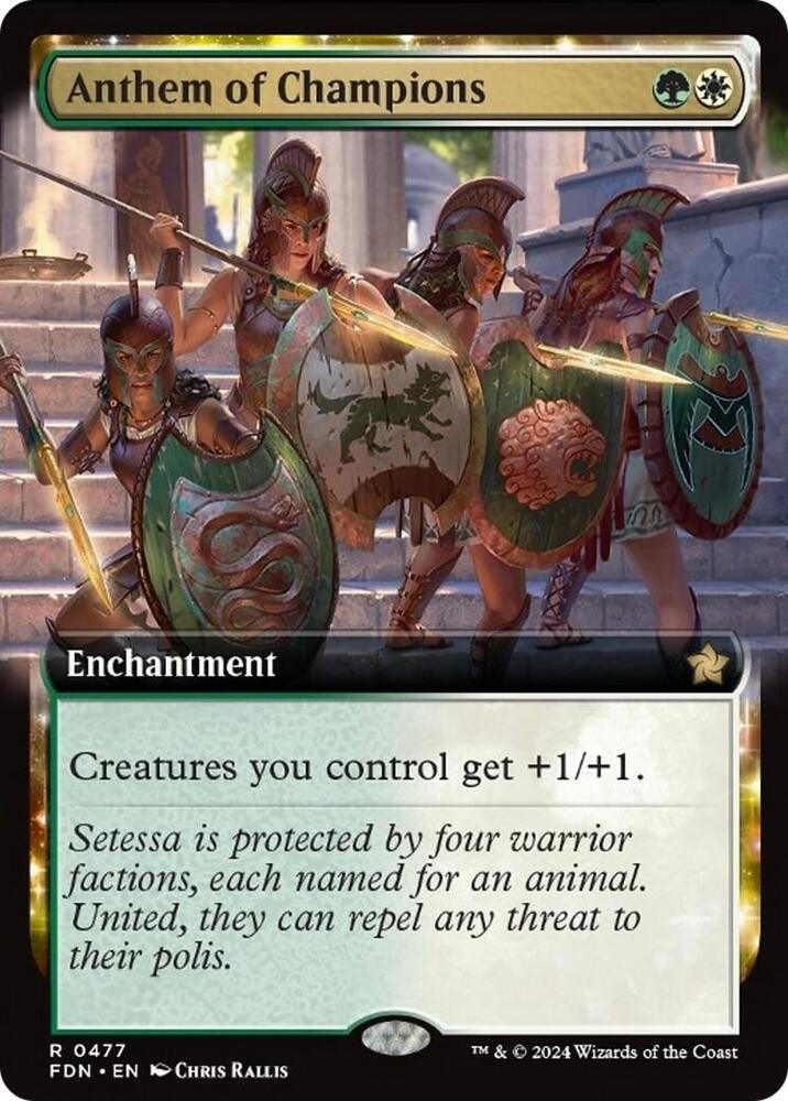 Anthem of Champions 477/291 (Foundations)  - Extended Art Foil | Good Games Morley