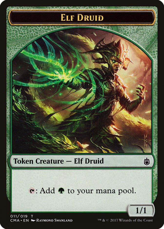 Elf Druid Token [Commander Anthology Tokens] | Good Games Morley