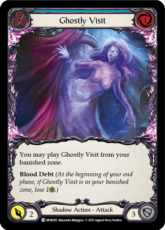 Ghostly Visit (Blue) [MON205] (Monarch)  1st Edition Normal | Good Games Morley