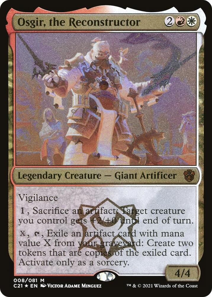 Osgir the Reconstructor Display Commander Thick Stock 8 (Commander 2021)  - Foil | Good Games Morley