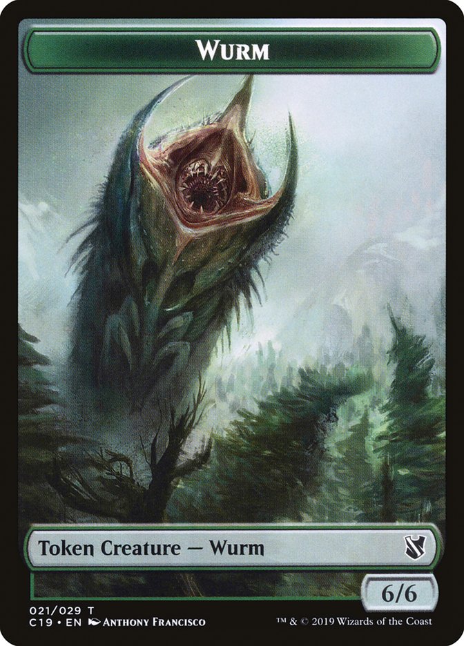 Beast (014) // Wurm Double-Sided Token [Commander 2019 Tokens] | Good Games Morley