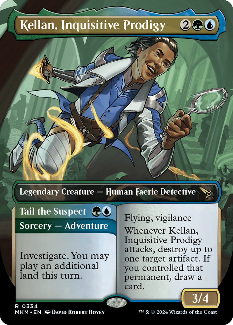 Kellan, Inquisitive Prodigy // Tail the Suspect (Borderless) [Murders at Karlov Manor] | Good Games Morley