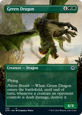 Green Dragon Borderless 295 (Adventures in the Forgotten Realms)  - Foil | Good Games Morley