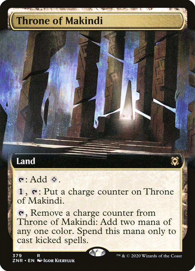 Throne of Makindi (Extended Art) [Zendikar Rising] | Good Games Morley