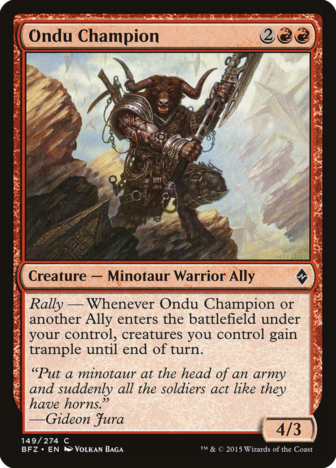 Ondu Champion 149 (Battle for Zendikar)  | Good Games Morley