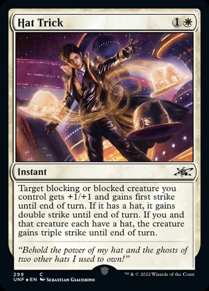 Hat Trick (Galaxy Foil) [Unfinity] | Good Games Morley