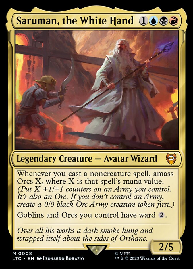 Saruman, the White Hand 8 (Commander: The Lord of the Rings: Tales of Middle-earth)  - Foil | Good Games Morley