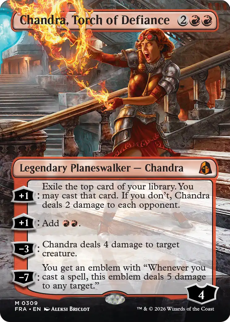 Chandra, Torch of Defiance (Borderless) [Reality Fracture] | Good Games Morley