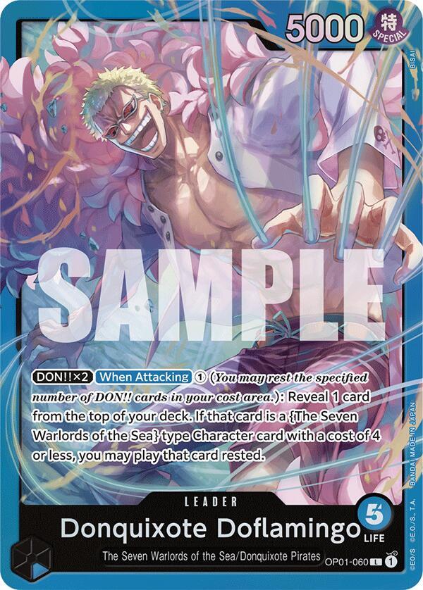 Donquixote Doflamingo OP01-060 (Starter Deck 17: BLUE Donquixote Doflamingo)  - Foil | Good Games Morley