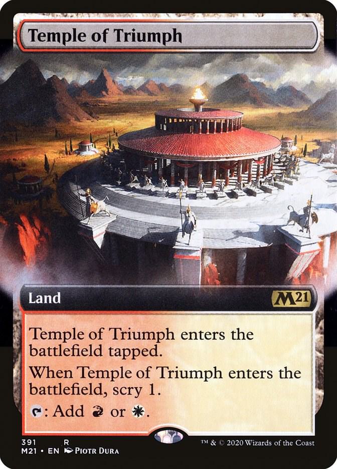 Temple of Triumph 391 (Core Set 2021)  - Extended Art Foil | Good Games Morley