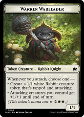 Bat // Warren Warleader Double-Sided Token [Bloomburrow Tokens] | Good Games Morley