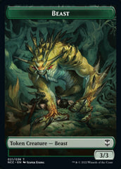 Plant // Beast Double-Sided Token [Streets of New Capenna Commander Tokens] | Good Games Morley