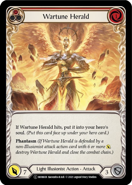 Wartune Herald (Red) [U-MON026-RF] (Monarch Unlimited)  Unlimited Rainbow Foil | Good Games Morley