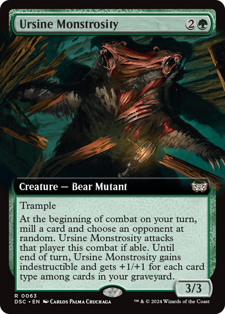Ursine Monstrosity (Extended Art) [Duskmourn: House of Horror Commander] | Good Games Morley