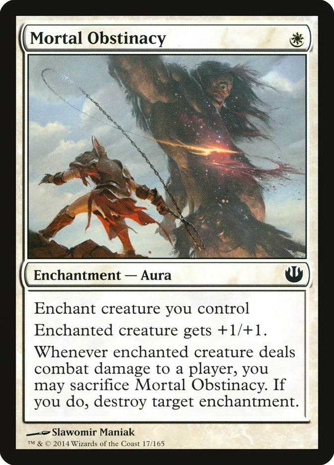 Mortal Obstinacy 17/165 (Journey Into Nyx)  - Foil | Good Games Morley
