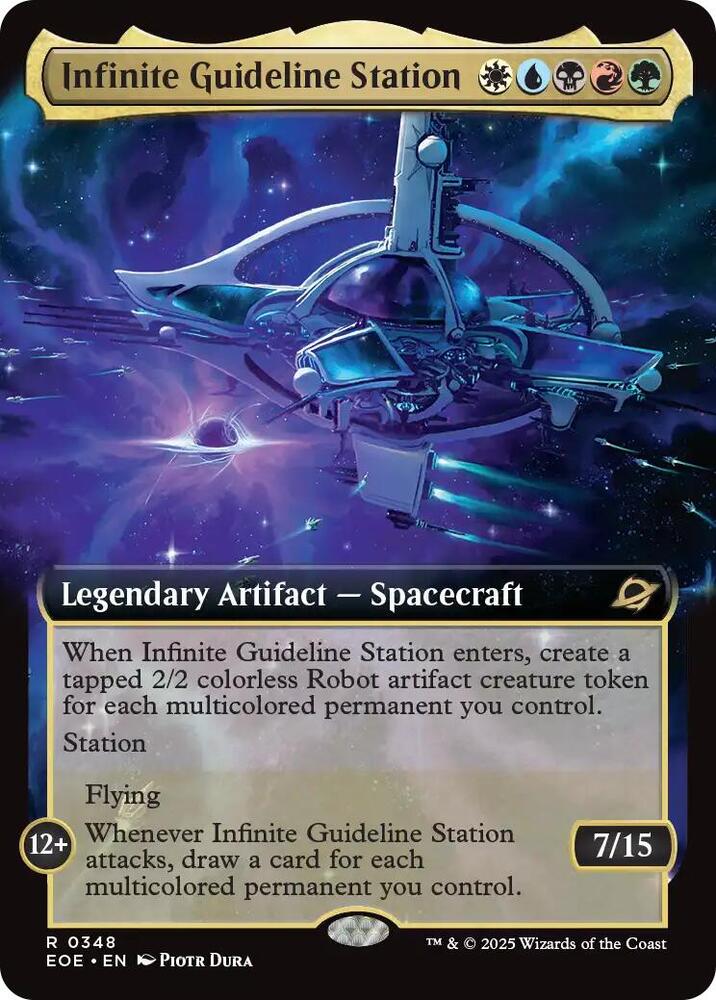 Infinite Guideline Station 348 (Edge of Eternities)  - Extended Art Foil | Good Games Morley