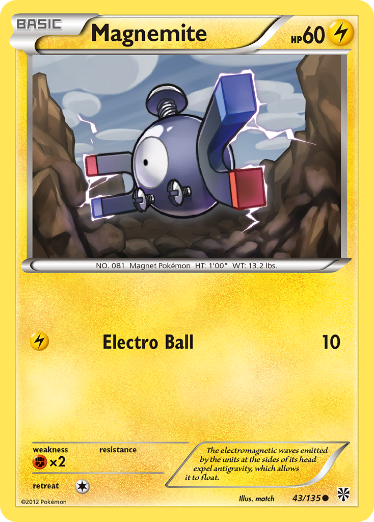Magnemite (43/135) [Black & White: Plasma Storm] | Good Games Morley
