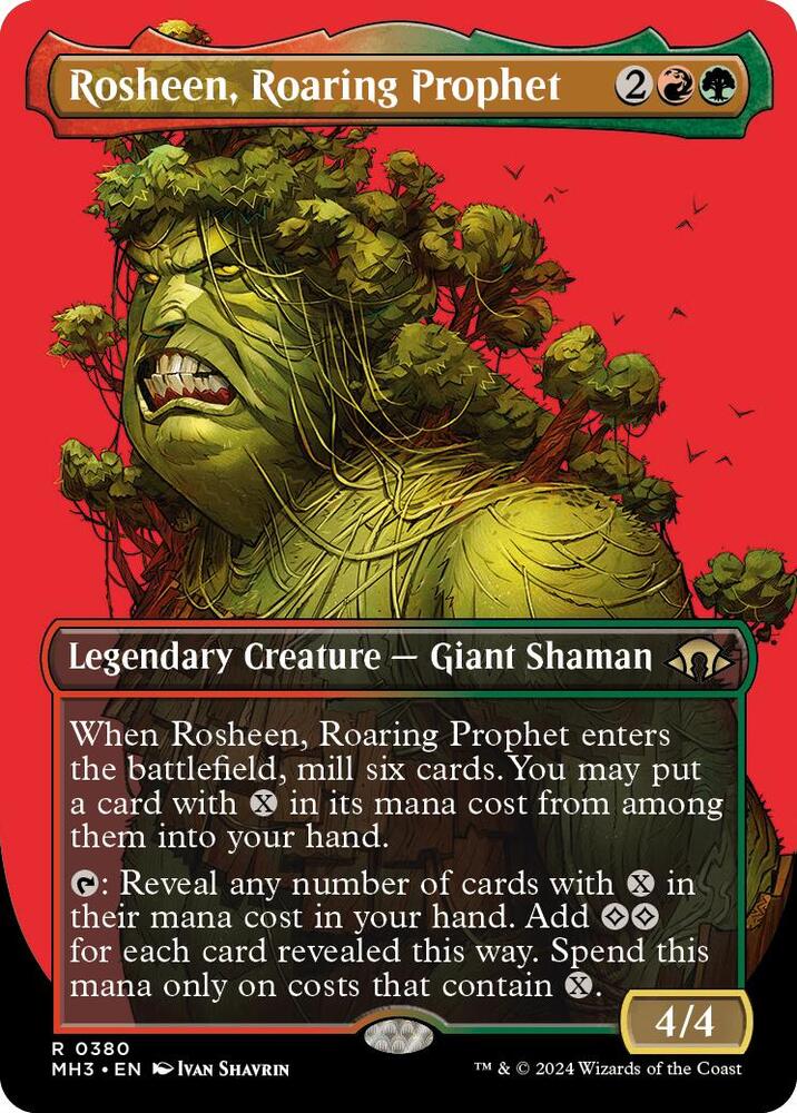 Rosheen, Roaring Prophet 380/319 (Modern Horizons 3)  - Borderless Foil | Good Games Morley