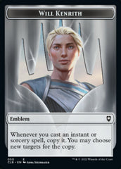 Will Kenrith Emblem // Copy Double-Sided Token [Commander Legends: Battle for Baldur's Gate Tokens] | Good Games Morley