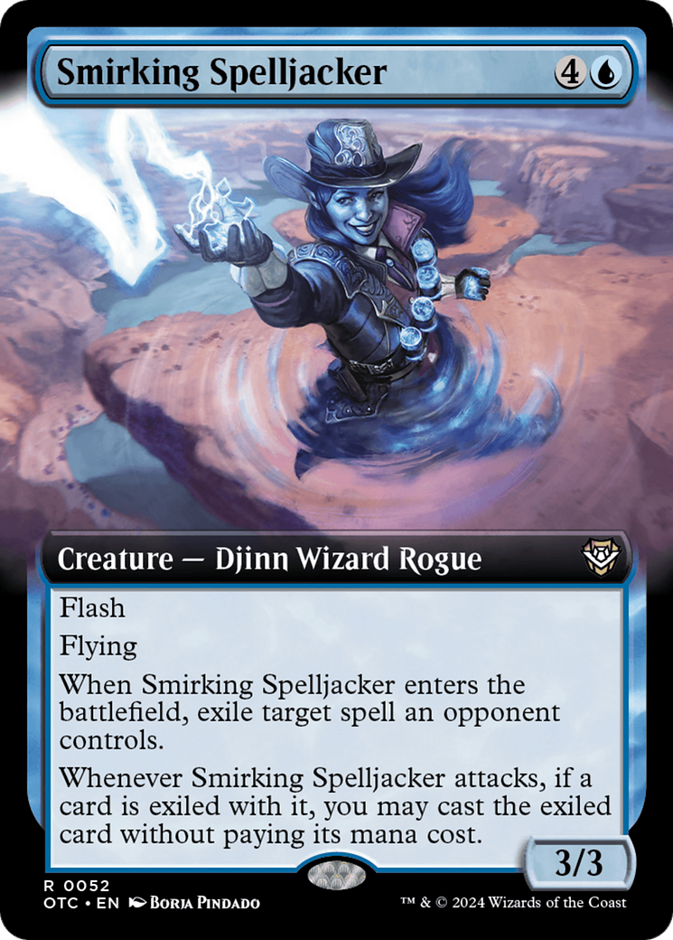 Smirking Spelljacker (Extended Art) [Outlaws of Thunder Junction Commander] | Good Games Morley
