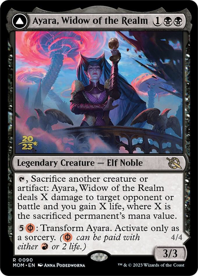 Ayara, Widow of the Realm // Ayara, Furnace Queen 90s/162 (Prerelease Cards)  - PreRelease Foil | Good Games Morley