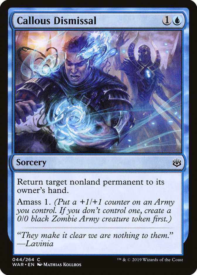 Callous Dismissal 44/264 (War of the Spark)  - Foil | Good Games Morley