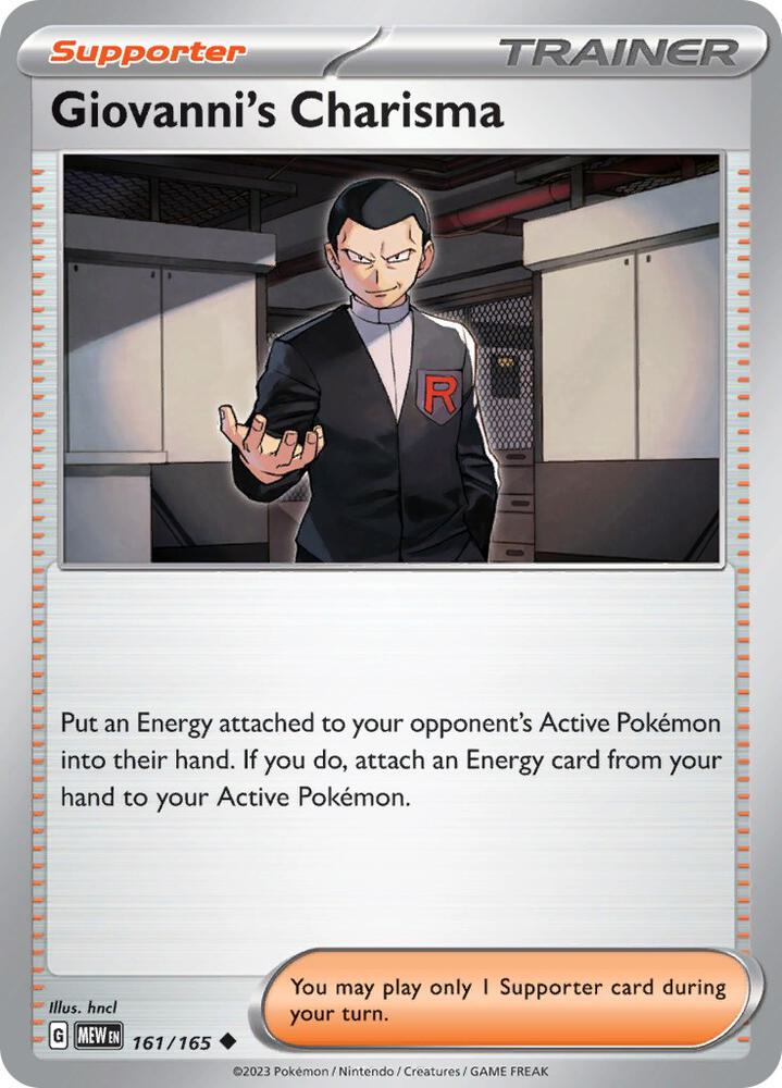 Giovanni's Charisma 161/165 (SV: Scarlet & Violet 151)  | Good Games Morley