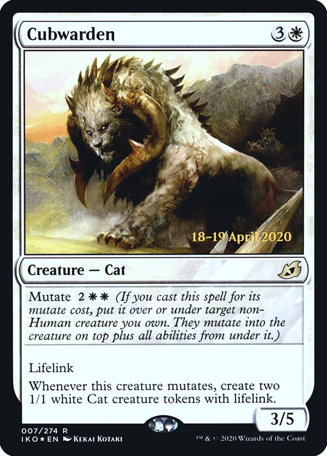 Cubwarden [Ikoria: Lair of Behemoths Prerelease Promos] | Good Games Morley