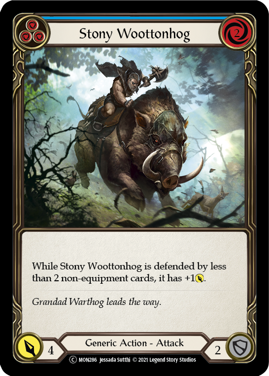 Stony Woottonhog (Blue) [U-MON286] (Monarch Unlimited)  Unlimited Normal | Good Games Morley