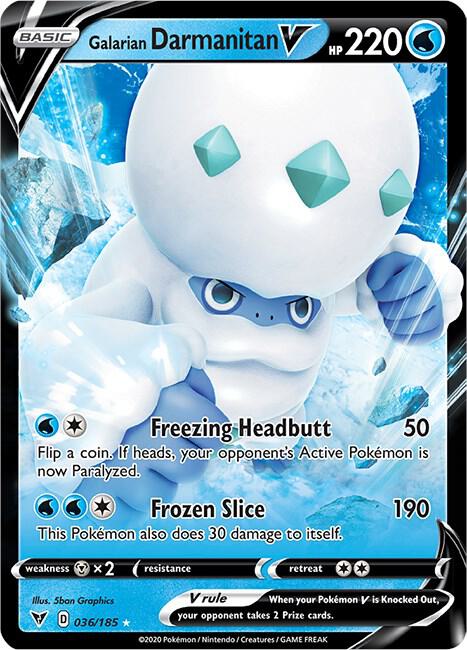 Galarian Darmanitan V 036/185 (SWSH04: Vivid Voltage)  - Holofoil | Good Games Morley