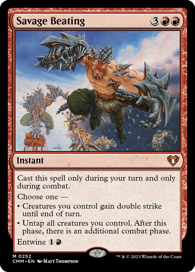 Savage Beating 252 (Commander Masters)  - Foil | Good Games Morley