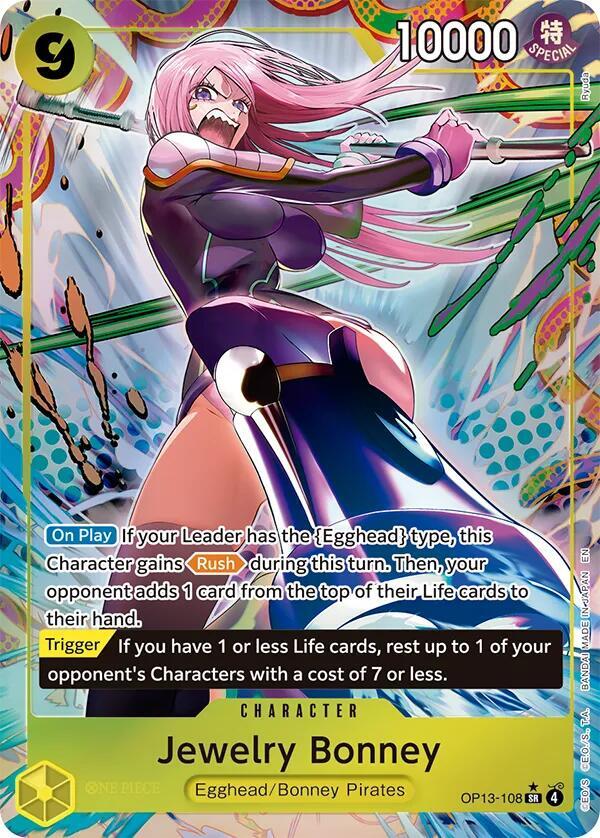 Jewelry Bonney OP13-108 (Carrying On His Will)  - Alternate Art Foil | Good Games Morley