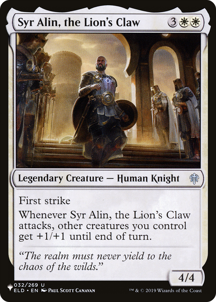 Syr Alin, the Lion's Claw [The List] | Good Games Morley