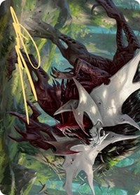 Vorinclex, Monstrous Raider 1 Art Card (Gold-Stamped Signature) [Kaldheim Art Series] | Good Games Morley