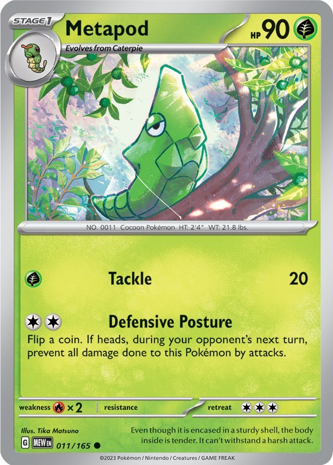 Metapod (011/165) [Scarlet & Violet 151] | Good Games Morley