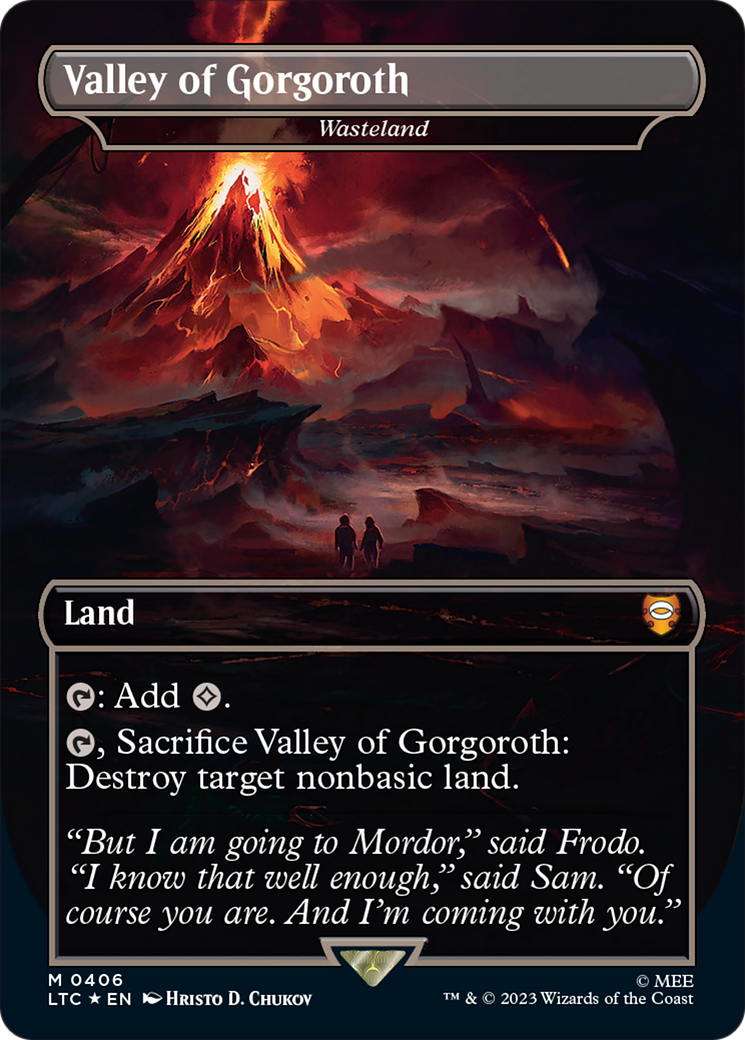Valley of Gorgoroth - Wasteland (Surge Foil Realms and Relics) [The Lord of the Rings: Tales of Middle-Earth Commander] | Good Games Morley