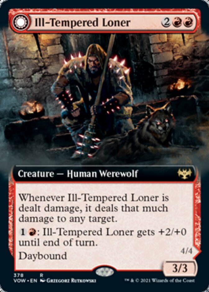 Ill-Tempered Loner // Howlpack Avenger (Extended Art) [Innistrad: Crimson Vow] | Good Games Morley